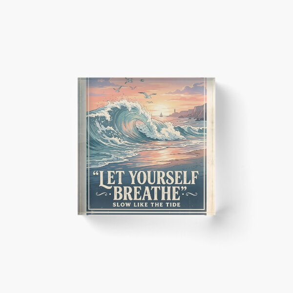 Item preview, Let Yourself Breathe – Ocean Therapy Poster Design designed and sold by Sea Gem.