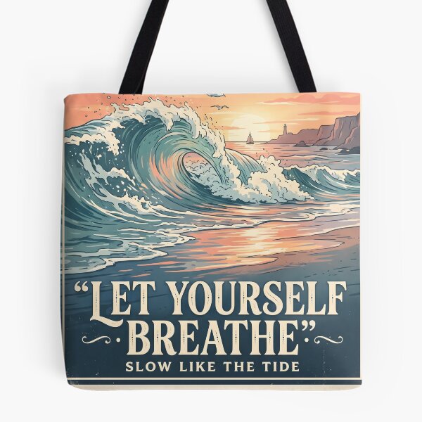 Item preview, Let Yourself Breathe – Ocean Therapy Poster Design designed and sold by Sea Gem.