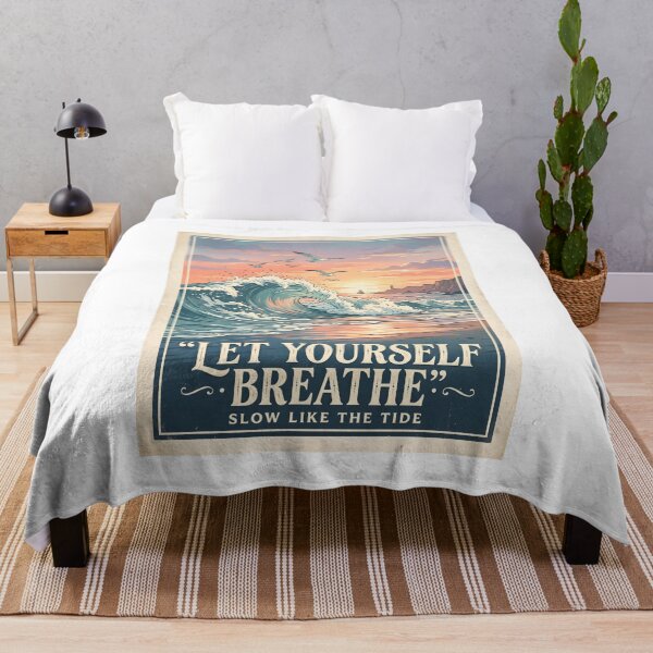 Item preview, Let Yourself Breathe – Ocean Therapy Poster Design designed and sold by Sea Gem.