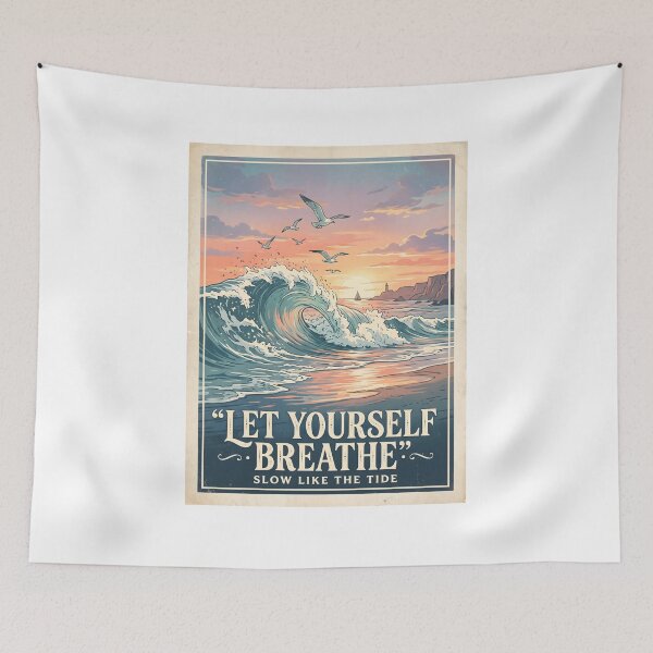 Item preview, Let Yourself Breathe – Ocean Therapy Poster Design designed and sold by Sea Gem.