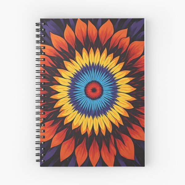Item preview, Psychedelic Sunflower Mandala Optical Illusion Art designed and sold by Resolution Retro.