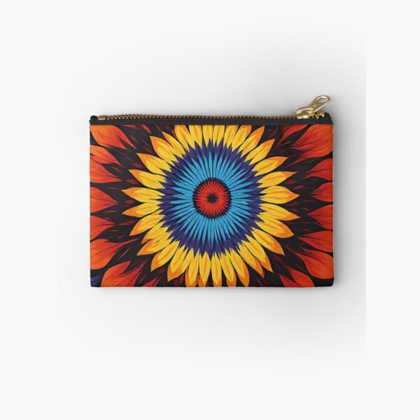 Item preview, Psychedelic Sunflower Mandala Optical Illusion Art designed and sold by Resolution Retro.