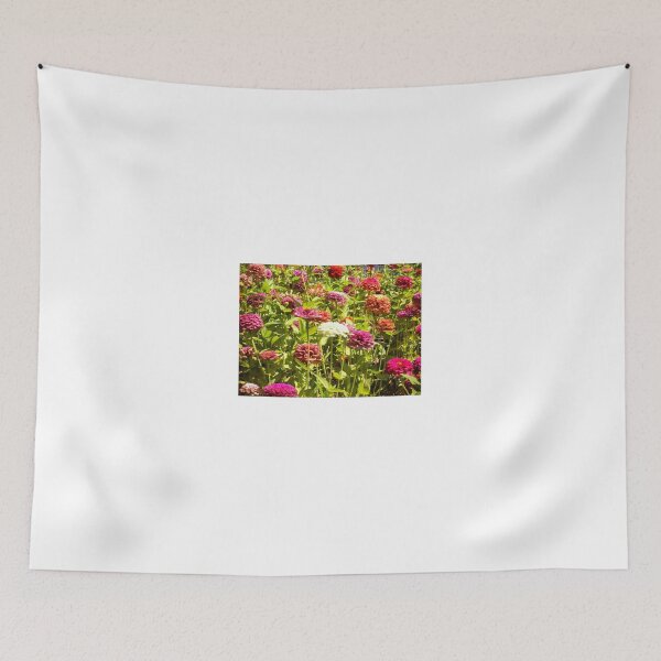 Item preview, Vibrant Zinnia Flower Garden With Colorful Summer Blooms and Lush Green Stems designed and sold by Nmallia.