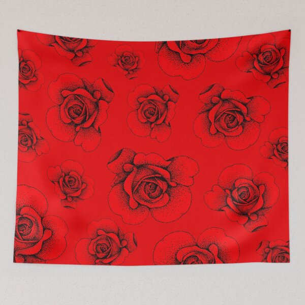 Item preview, Red Gothic Rose Pattern designed and sold by Flower Magic .