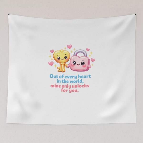 Item preview, Mine Only Unlocks For You Lock And Key | Kawaii Pastel Couples Aesthetic designed and sold by Dulxoz.