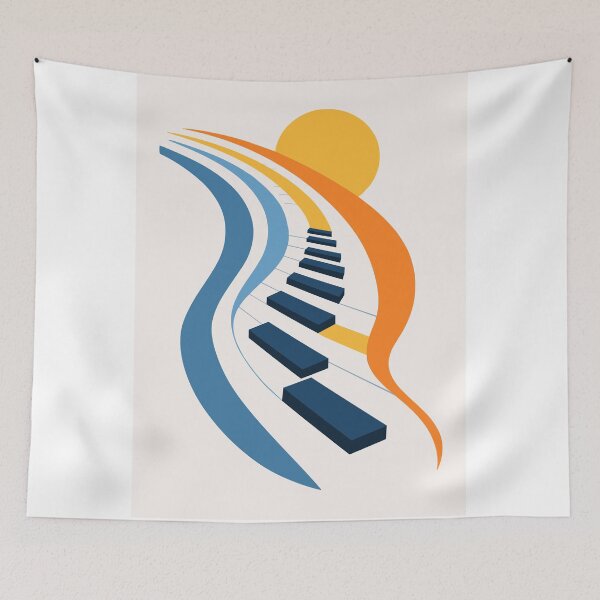 Item preview, Abstract Piano, Minimalist Music Art Print designed and sold by Studio pod Burom.