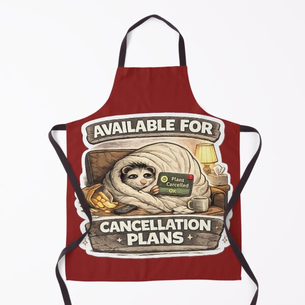 Item preview, Available For Cancellation Plans Funny Opossum Introvert Meme Sticker designed and sold by DryHumorPrints.