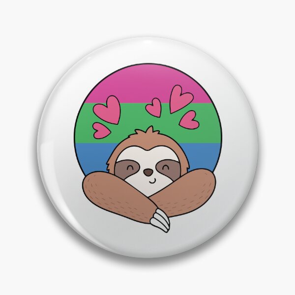 Item preview, LGBTQ Sloth - Kawaii Polysexual Pride Sloth With Hearts designed and sold by Cannaxes Studio.