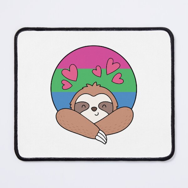 Item preview, LGBTQ Sloth - Kawaii Polysexual Pride Sloth With Hearts designed and sold by Cannaxes Studio.