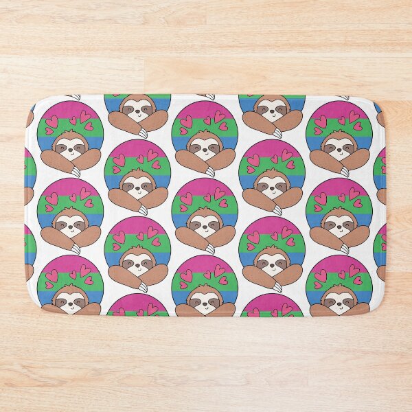 Item preview, LGBTQ Sloth - Kawaii Polysexual Pride Sloth With Hearts designed and sold by Cannaxes Studio.