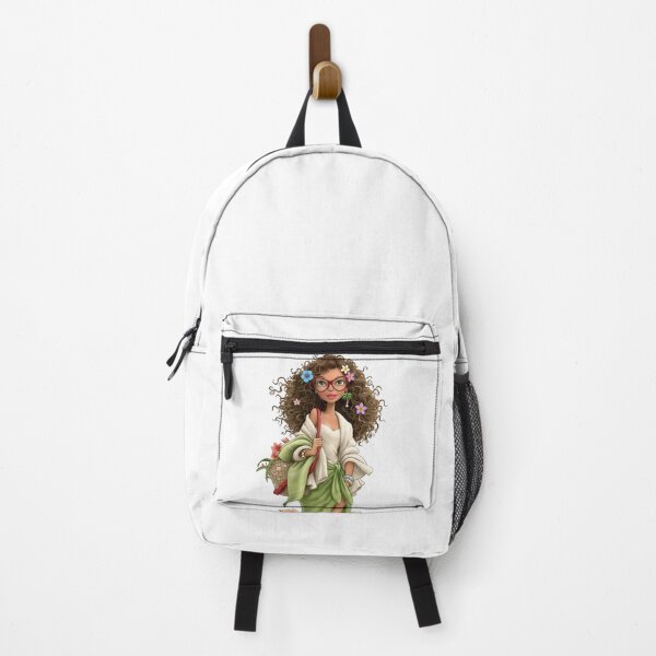 Item preview, Retro Tropical Beach Girl Curly Hair designed and sold by Sovereign Supply Co..
