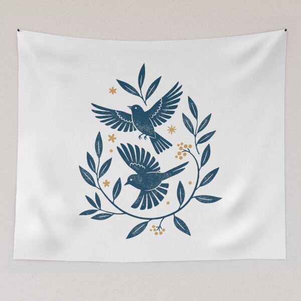 Item preview, Retro Botanical Birds, Vintage Bird, Nature Lover Bird, Boho Summer designed and sold by toongstudio.
