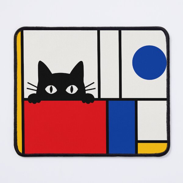 Item preview, Black Cat in Mondrian Style designed and sold by Studio pod Burom.
