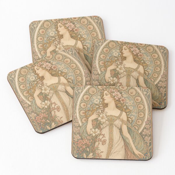 Item preview, Alphonse Mucha Spring 1898 designed and sold by maniacfitness.