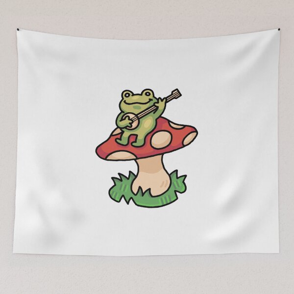 Item preview, Frog on Mushroom that Plays the Banjo designed and sold by RYCdraws.