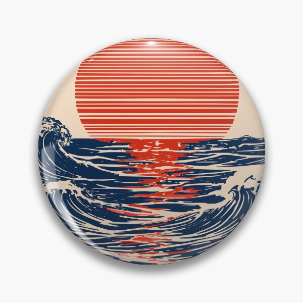 Item preview, Japanese Wave Sunset Art designed and sold by Studio pod Burom.