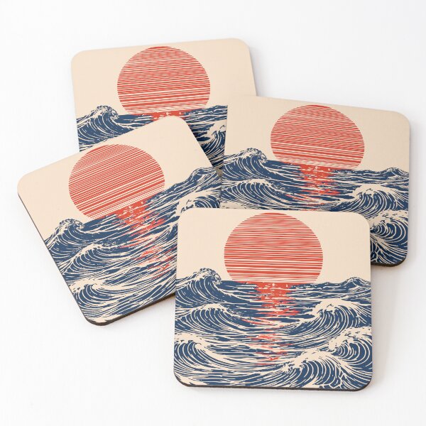 Item preview, Japanese Wave Sunset Art designed and sold by Studio pod Burom.