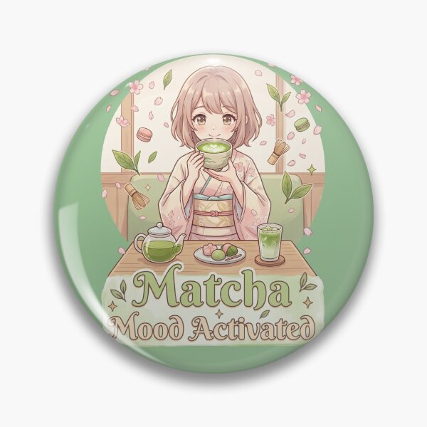 Item preview, Cute Kawaii Anime Girl Drinking Matcha Tea Funny Japanese Cafe Aesthetic Gift For Otaku Fans designed and sold by Im-Ara.