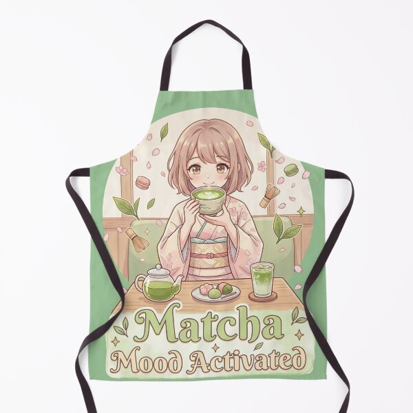Item preview, Cute Kawaii Anime Girl Drinking Matcha Tea Funny Japanese Cafe Aesthetic Gift For Otaku Fans designed and sold by Im-Ara.