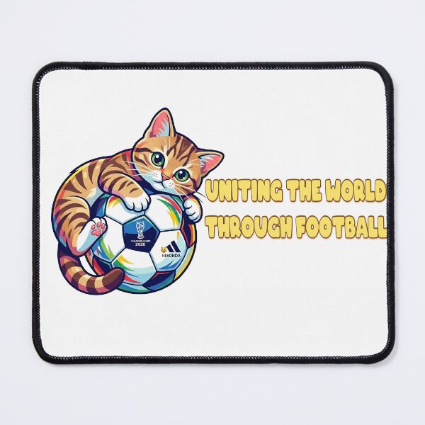 Item preview, Cute Cat Hugging Soccer Ball – Kawaii Kitten Football Illustration designed and sold by XODAD.
