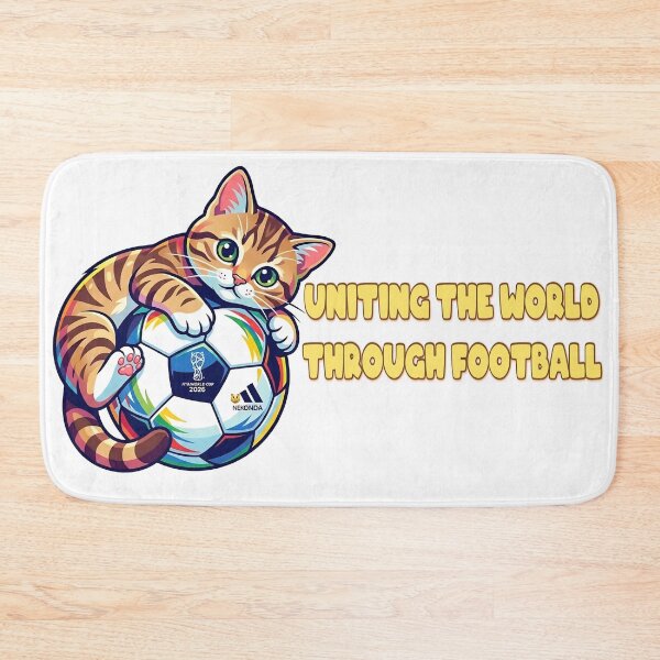 Item preview, Cute Cat Hugging Soccer Ball – Kawaii Kitten Football Illustration designed and sold by XODAD.