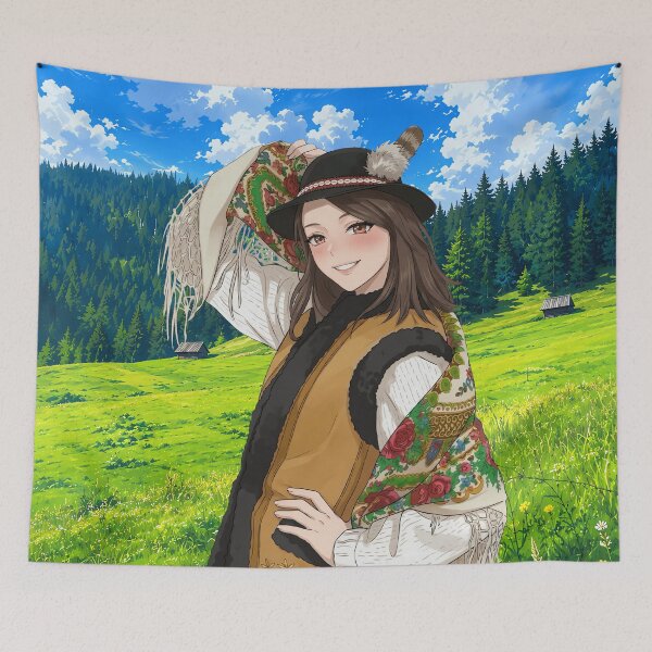 Item preview, Anime Girl in Polish Folk Costume designed and sold by TheRDA.