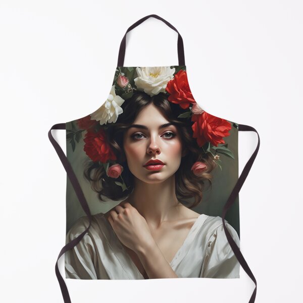 Item preview, Woman with flowers wall art print designed and sold by MK26Designs.