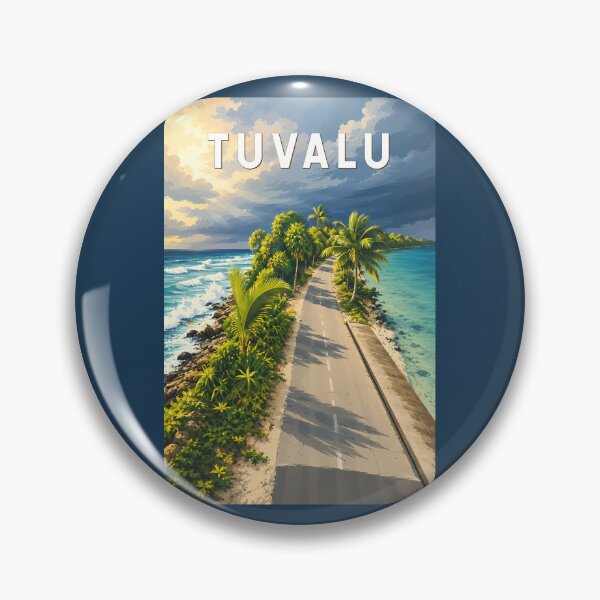 Item preview, Tuvalu Illustration Travel Art Vintage designed and sold by KrisSidDesigns.