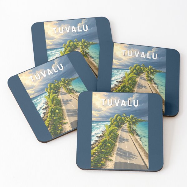 Item preview, Tuvalu Illustration Travel Art Vintage designed and sold by KrisSidDesigns.