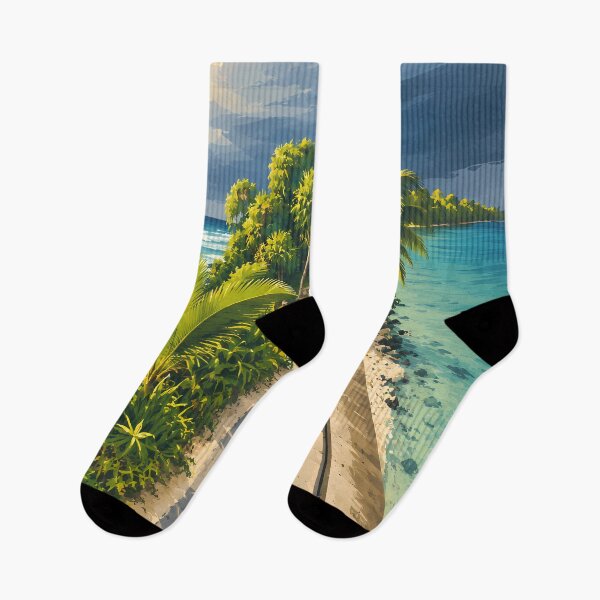 Item preview, Tuvalu Illustration Travel Art Vintage designed and sold by KrisSidDesigns.