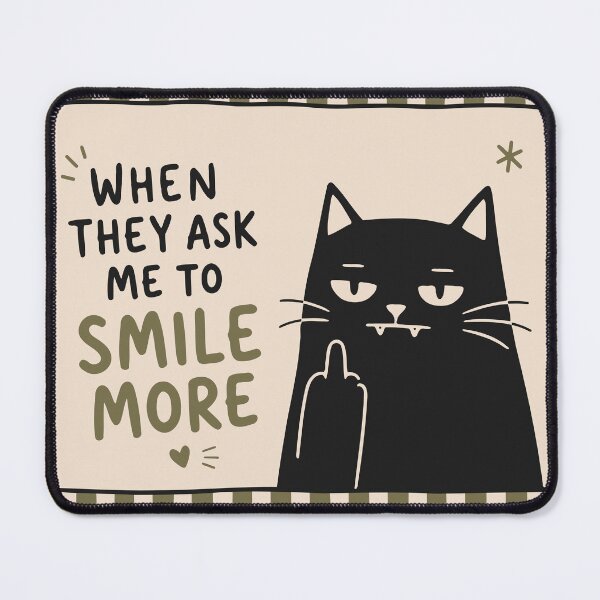 Item preview, Sarcastic Black Cat Poster, Humorous Quote Print designed and sold by Studio pod Burom.