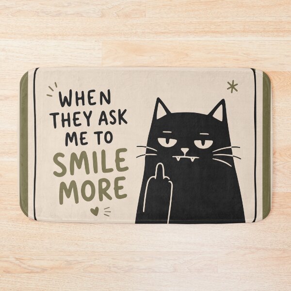 Item preview, Sarcastic Black Cat Poster, Humorous Quote Print designed and sold by Studio pod Burom.