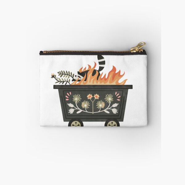Item preview, Scandinavian Folk Art, Dumpster Fire With Raccoon designed and sold by xiao xuans.