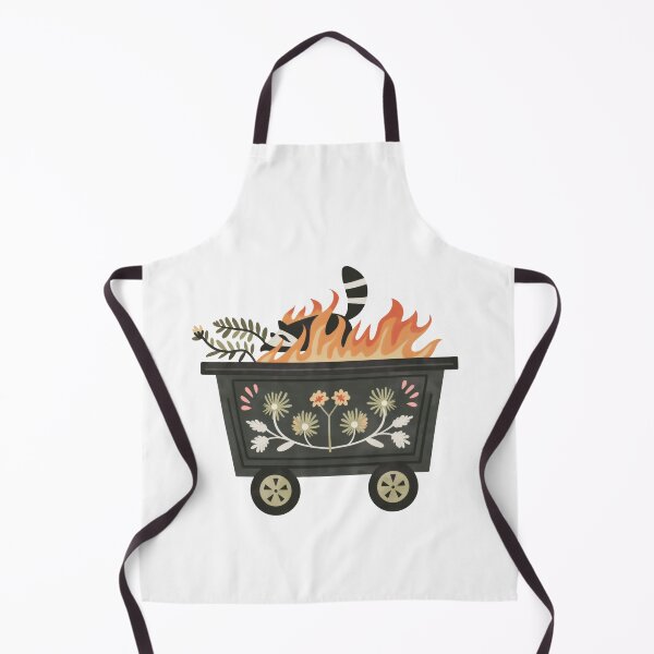 Item preview, Scandinavian Folk Art, Dumpster Fire With Raccoon designed and sold by xiao xuans.