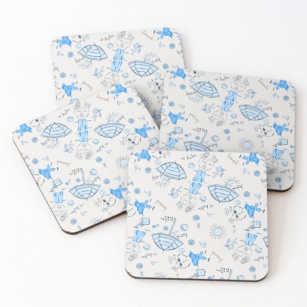 Item preview, Blue Chic Summer Beach Doodle Seamless Pattern - Retro Resort Vibes  designed and sold by altastudio.