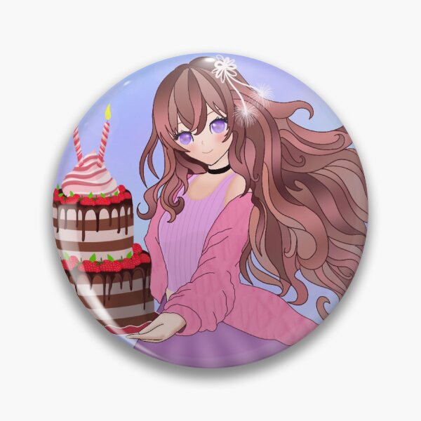 Item preview, Anime Teenager Girl With Birthday Cake designed and sold by daphsam.