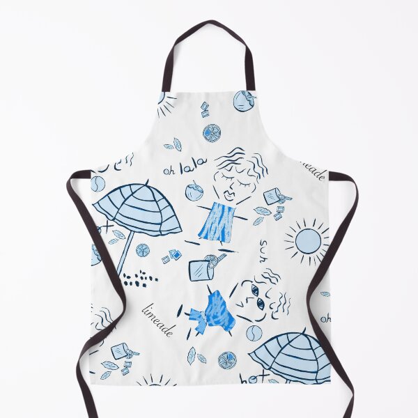 Item preview, Blue Chic Summer Beach Doodle Seamless Pattern - Retro Resort Vibes  designed and sold by altastudio.