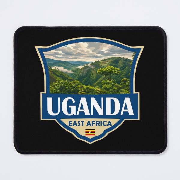 Item preview, Uganda Illustration Retro Badge designed and sold by KrisSidDesigns.