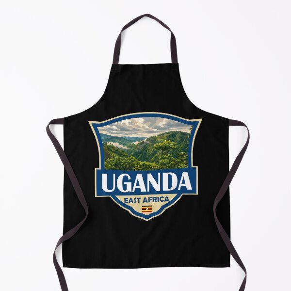Item preview, Uganda Illustration Retro Badge designed and sold by KrisSidDesigns.