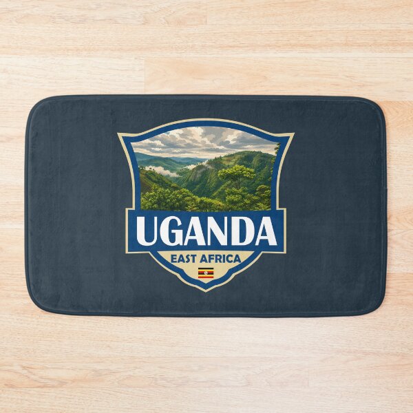 Item preview, Uganda Illustration Retro Badge designed and sold by KrisSidDesigns.
