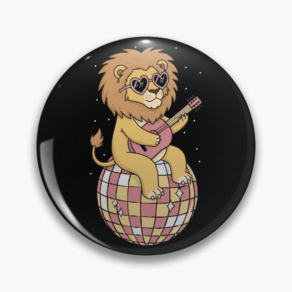 Item preview, Funny Lion Disco Ball Guitar Rave Zoo Boys Girls Kids designed and sold by rafaeltto.