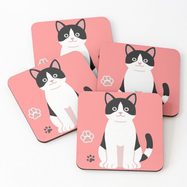 Item preview, Cute Tuxedo Cat | Black and White Kitten Art designed and sold by Rawafi Art Studio.