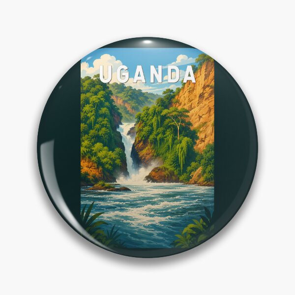 Item preview, Uganda Illustration Travel Art Vintage designed and sold by KrisSidDesigns.