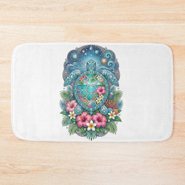 Item preview, Cosmic Sea Turtle Tropical Hibiscus designed and sold by Sovereign Supply Co..