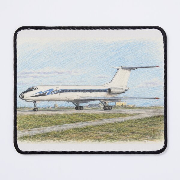 Item preview, Soviet Airliner – Vintage Colored Pencil Aviation Art designed and sold by EMairplanes.