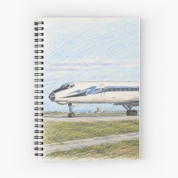 Item preview, Soviet Airliner – Vintage Colored Pencil Aviation Art designed and sold by EMairplanes.
