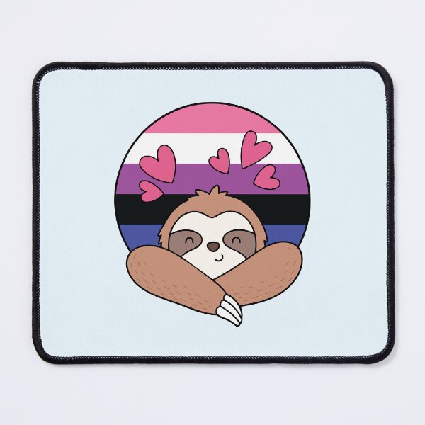 Item preview, LGBTQ Sloth - Kawaii Genderfluid Sloth With Hearts designed and sold by Cannaxes Studio.