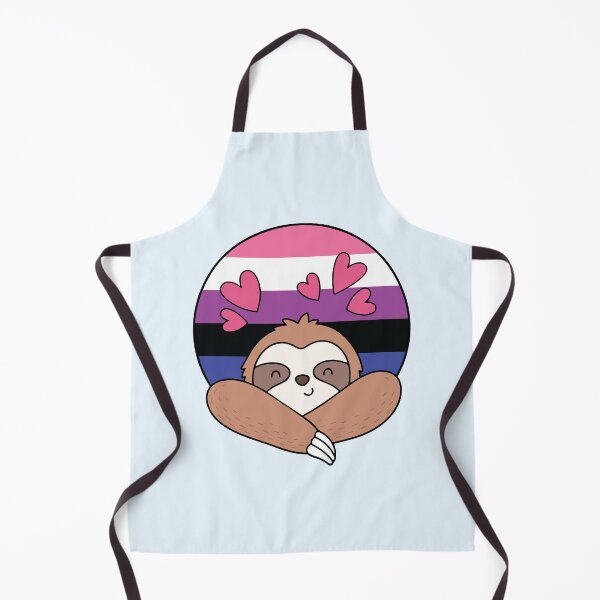 Item preview, LGBTQ Sloth - Kawaii Genderfluid Sloth With Hearts designed and sold by Cannaxes Studio.