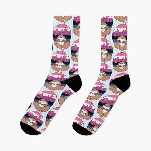 Item preview, LGBTQ Sloth - Kawaii Genderfluid Sloth With Hearts designed and sold by Cannaxes Studio.