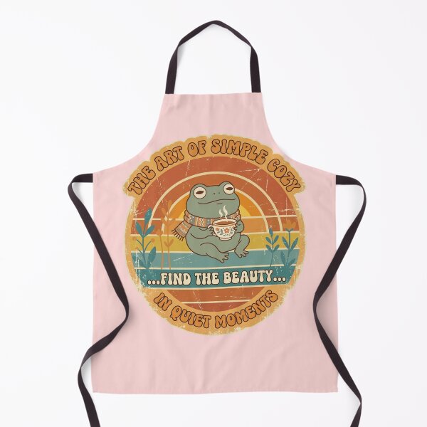 Item preview, Retro Frog Drinking Tea Vintage Sunset Design for Groovy Tea Lovers designed and sold by Im-Ara.